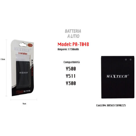 Trade Shop - Compatible Ricamby Battery For Huawei Y500 Y511 1730mah Maxtech Pa-t048 -
