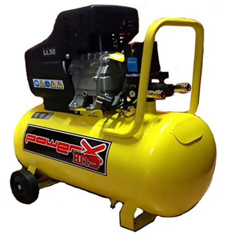 TRADE SHOP - Compressore 50 Lt Olio Italy 8 Bar 2 Hp 2 Manometri 2 Connettori 170l/m -