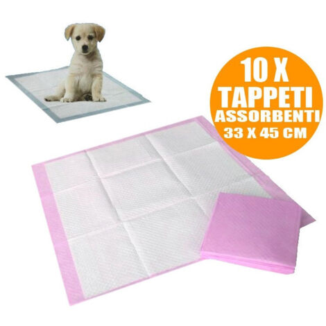 TRADE SHOP - Confezione 10 Tappetini Assorbenti Bisogni Animali Domestici Cuccioli E Adulti -