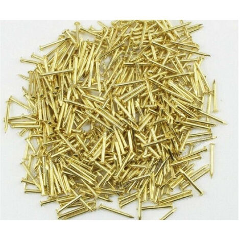 TRADE SHOP - Confezione 150 Pezzi Chiodi Chiodini Dorati 16 Mm Accessori Attrezzi Bricolage -