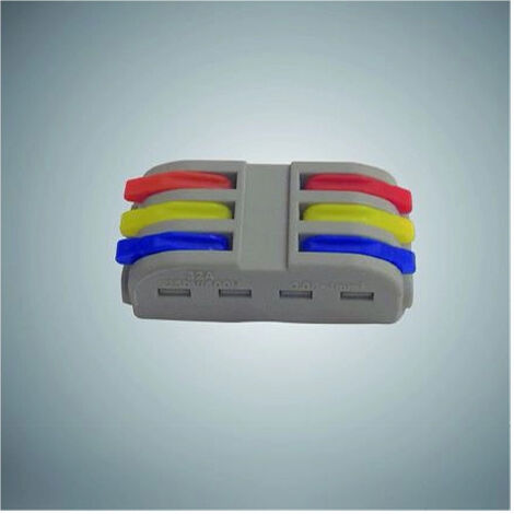TRADE SHOP - Confezione 4 Connettori Morsetto Di Collegamento Universale 3 Poli A 3vie Mo-3a3 -