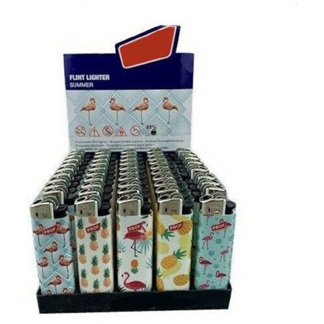 Trade Shop - Confezione 50 Pezzi Accendini Elettronici Ricaricabili Prof Summer 40804552 -