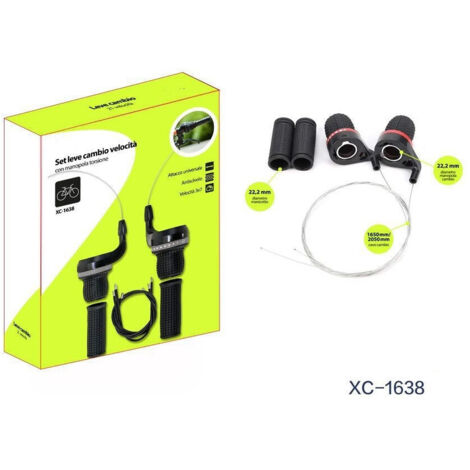 Trade Shop - Conjunto De Caja De Cambios De Velocidad 3x7 Con Knob De Giro De Bicicleta Antideslizante Xc-1638 -