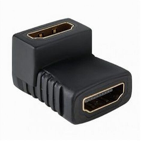 TRADE SHOP - Connettore Adattatore Prolunga Video Per Tv Hdmi Femmina A Hdmi Femmina 90° C-089 -