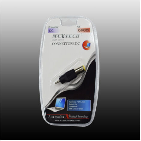 TRADE SHOP - Connettore Dc 7,9x5.4mm Compatibile Per Lenovo Ibm Optton Pc 20v Maxtech C-pc03 -