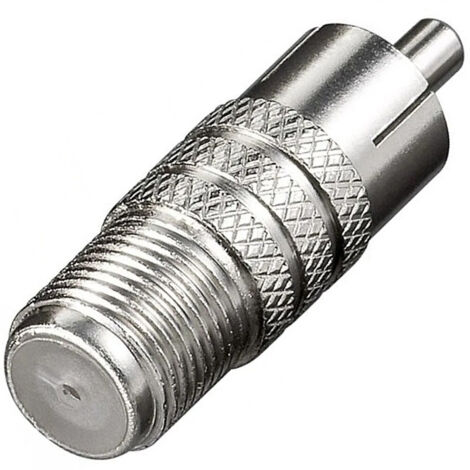 TRADE SHOP - Connettore Rca Maschio / Satellitare Femmina Adattatore Televisore Maxtech C-009 -
