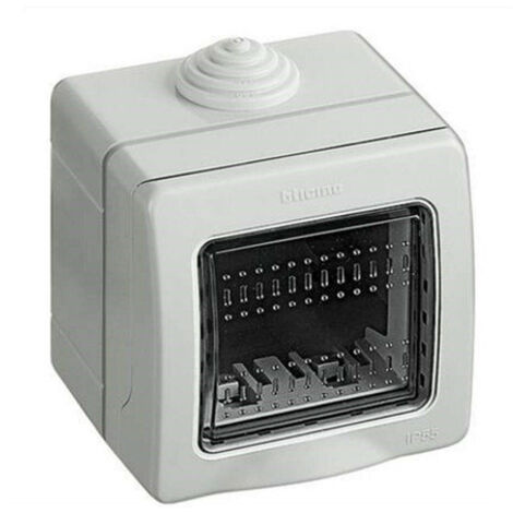 TRADE SHOP - Contenitore 2 Moduli Copri Interruttori Parete Jk Lk44002 Ip55 Scatola Prese -