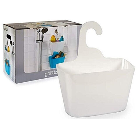 TRADE SHOP - Contenitore Con Gancio 13x28,5x31cm Portaspugna Sapone Cucina Bagno In Plastica -