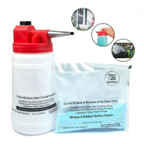Trade Shop - Contenitore Detergente Per Pulizia Vetri Pompa Pulisci Finestre Cristal Full -