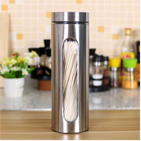 Trade Shop - Contenitori Per Alimenti In Acciaio Per Tè Spezie Caffè Biscotti Zucchero 30.5cm -