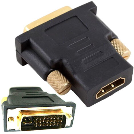 TRADE SHOP - Convertitore Adattatore Dvi-d Maschio A Hdmi Femmina Per Monitor Immagini Q-c30 -