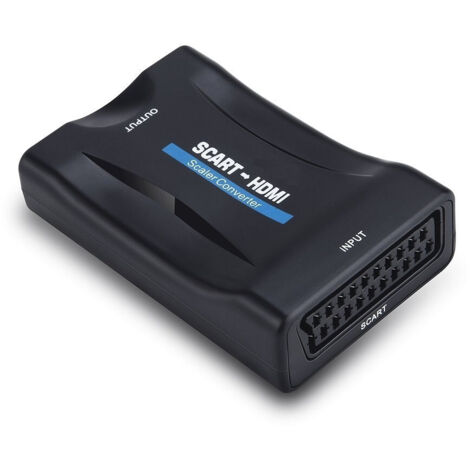 TRADE SHOP - Convertitore Video Hd Av Adattatore Da Scart A Hdmi 720p 1080p Audio Coassiale -