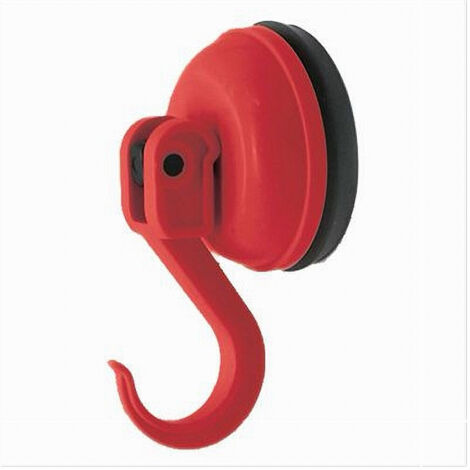 Trade Shop - Copa De Succión Roja De Percha De Gancho En Accesorios De Baño De Pvc Abs 69928 -