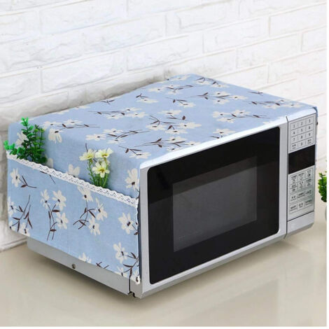 TRADE SHOP - Copertura Antipolvere Forno Microonde Tasca Portaoggetti 85x35cm Tessuto Telo -