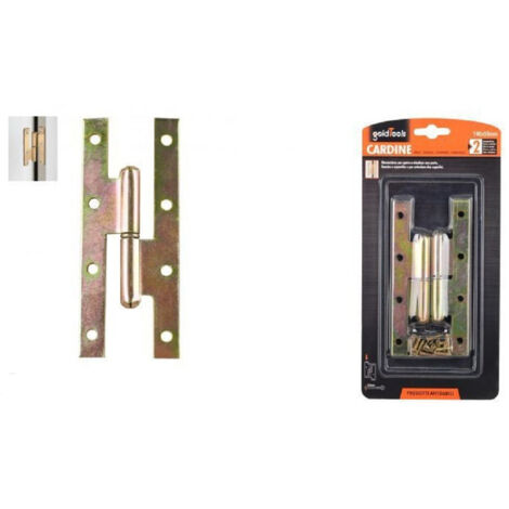 TRADE SHOP - Coppia Cerniere Cerniera A H Cardine Per Porta Finestra 140x55x2.5mm Viti 91159 -