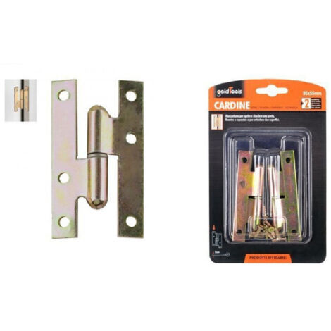 TRADE SHOP - Coppia Di Cerniere Cerniera A H Cardine Per Porta Finestra 95x55x2mm Viti 91157 -