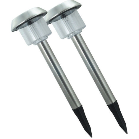 TRADE SHOP - Coppia Faretto Faro Led Giardino Led Picchetto Pannello Energia Solare -