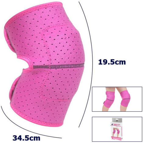 TRADE SHOP - Coppia Ginocchiera Fascia Tutore Anallergica Lavabile Per Bambine Colore Rosa S -