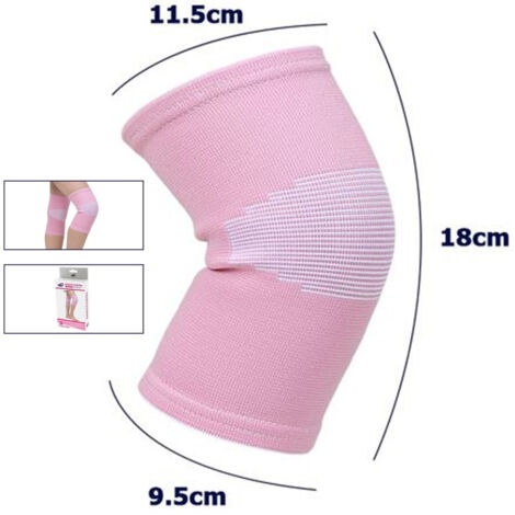 TRADE SHOP - Coppia Ginocchiere Fascia Elastica Anallergica Lavabile Per Bambini Rosa Tg. S -