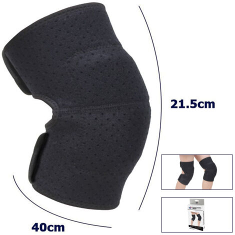 TRADE SHOP - Coppia Ginocchiere Fascia Tutore Anallergica Lavabile Per Bambini Colore Nero M -
