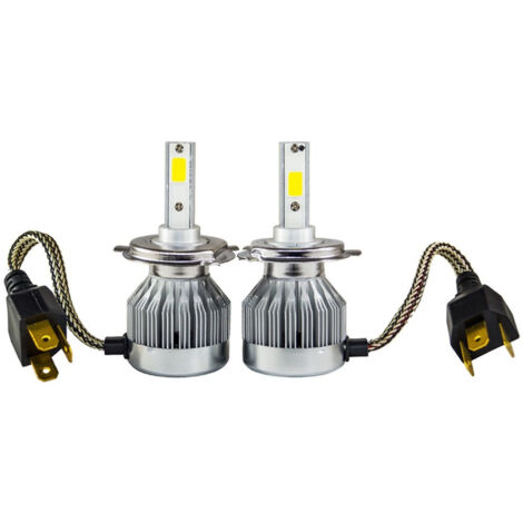 TRADE SHOP - Coppia Lampadine Auto Moto 30w 6000k Bianco Freddo Cob C1 H4 Led 3000lm -