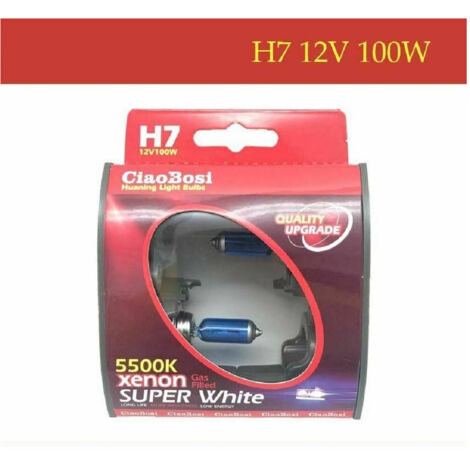 Trade Shop - Coppia Lampadine Lampade Auto Moto Xenon H7 12v 100w 5500k C-6277 -