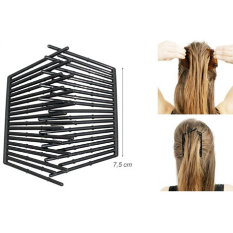 TRADE SHOP - Coppia Pettini Ad Incrocio Manine Cross Comb Fermacapelli Plastica Acconciatura -
