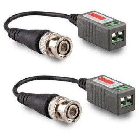 TRADE SHOP - Coppia Trasmettitori Bnc Video Balun Ahd Tvi Cvi Videosorveglianza Cctv 1080p -