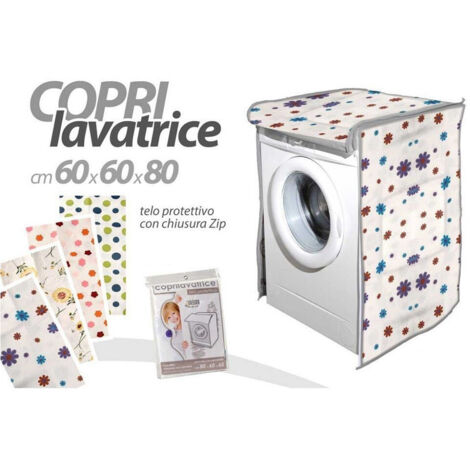 Trade Shop - Copri Lavatrice Prottetivo 60x60x80cm Imbottito Cerniera Telo Decori Ass. 345814 -