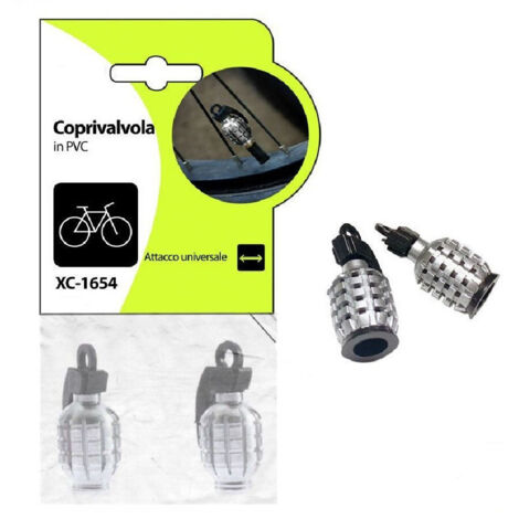 TRADE SHOP - Coprivalvola Pvc Tappo Valvola Forma Di Granata Bici Attacco Universale Xc-1654 -