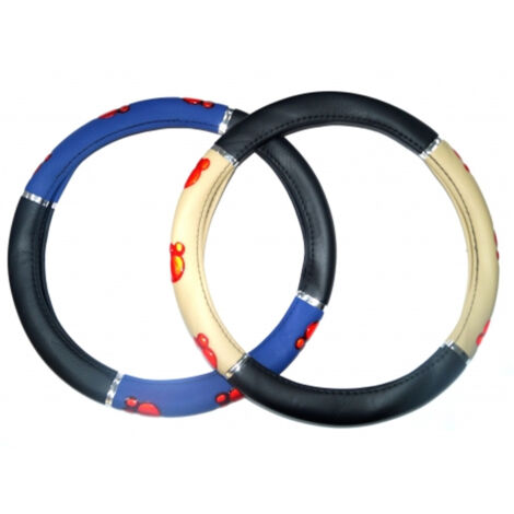 Trade Shop - Coprivolante Copri Volante Zampa 38 Con Presa Comfort Per Volante Auto In Gomma -