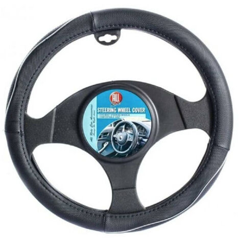 Trade Shop - Coprivolante Universale Auto In Ecopelle Copertura Sterzo Macchina Camper 38 Cm -