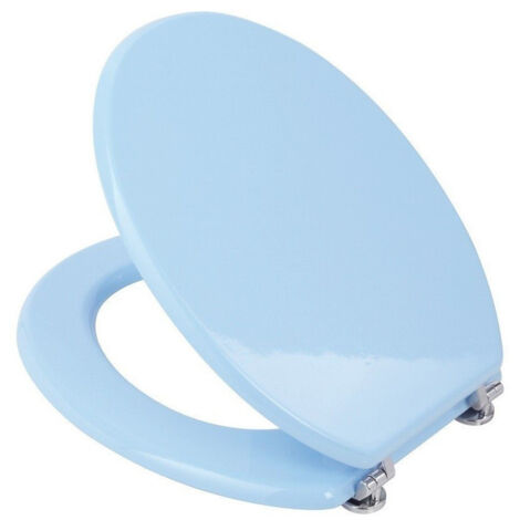 TRADE SHOP - Copriwater Copri Water Sedile Wc Bagno Universale Cerniere Acciaio Azzurro -