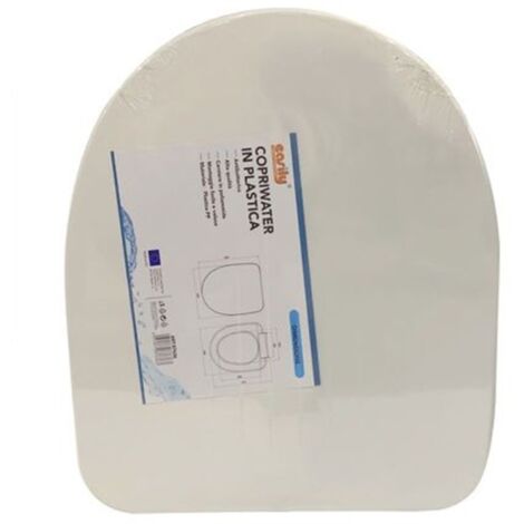 Copriwater Universale Copri WC Coprivaso Chiusura Lenta Sedile Bianco 37x44  cm