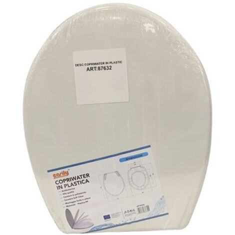 TRADE SHOP - Copriwater Sedile Wc Water Bagno In Plastica Magnolia Soft Close Bianco 87632 -