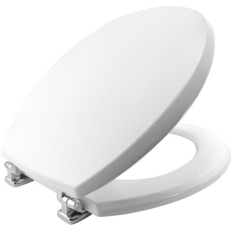 Trade Shop - Copriwater Universale In Legno Mdf Resistente Con Chiusura Soft Wc Bagno 37x45 - -3,5-