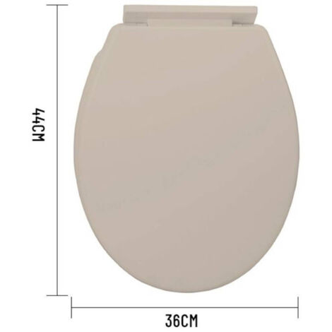 Trade Shop - Copriwater Universale In Plastica Super Resistente 44x36cm Colore Beige Standard -