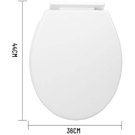 Trade Shop - Copriwater Universale In Plastica Super Resistente 44x36cm Colore Bianco 59014 -