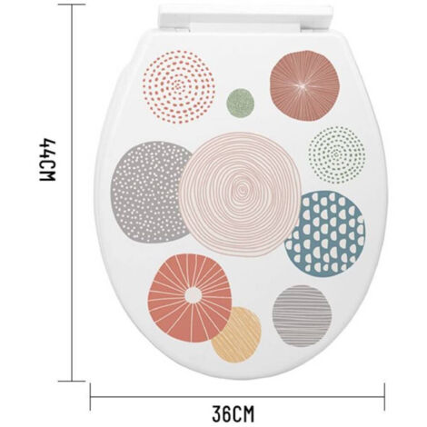 TRADE SHOP - Copriwater Universale In Plastica Super Resistente 44x36cm Decorazione Artistico -