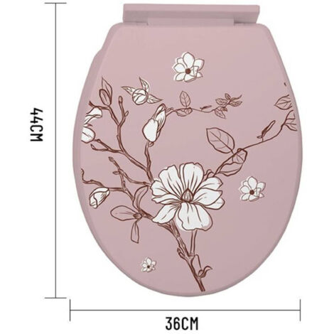 TRADE SHOP - Copriwater Universale In Plastica Super Resistente 44x36cm Decorazione Floreale -