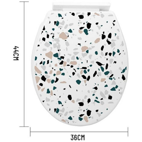 TRADE SHOP - Copriwater Universale In Plastica Super Resistente 44x36cm Decorazione Maioliche -