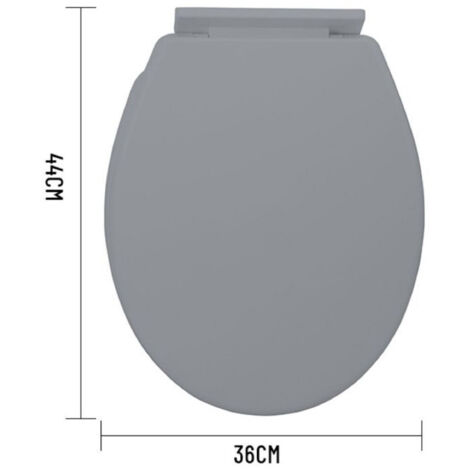 Trade Shop - Copriwater Universale Standard In Plastica Super Resistente 44x36cm Color Grigio -