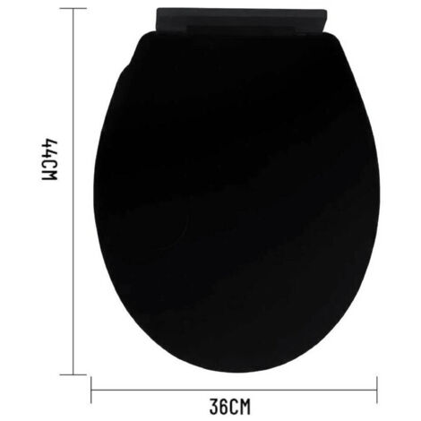 TRADE SHOP - Copriwater Universale Standard In Plastica Super Resistente 44x36cm Colore Nero -