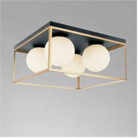 Trade Shop - Copy Of Plafoniera Da Soffitto In Metallo Oro Bianco Con Luce Lampada Attacco E27 32651 -