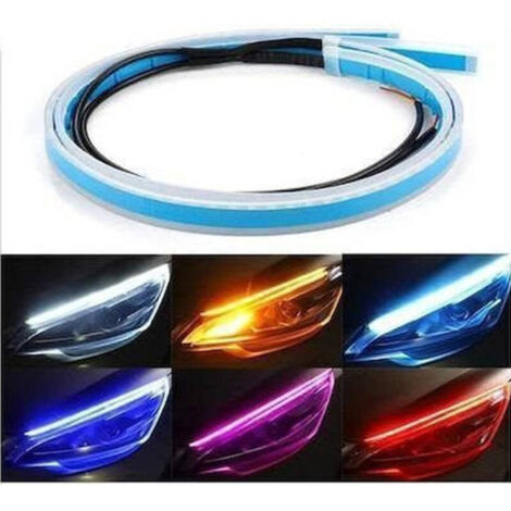 Trade Shop - copy of SELBSTKLEBENDE LED-BELEUCHTUNGSSTREIFEN ROT GELB WEISS 1,5 MT AUTO Q-LED2800 -
