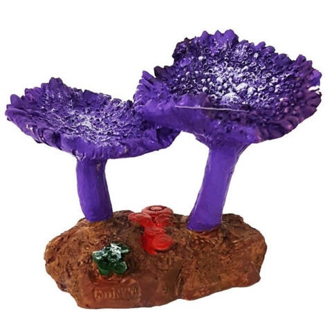 Trade Shop - Corallo In Resina Ornamento Per Acquario Colorato 11.5x7.5x8.5 Cm Decorazioni -