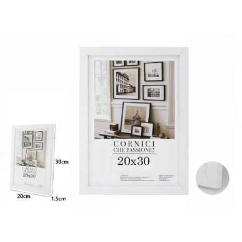 TRADE SHOP - Cornice Per Foto Fotografie Quadri Tele Poster Portafoto 20 X 30 Cm Bianca 63149 -