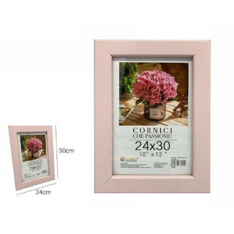 TRADE SHOP - Cornice Per Foto Fotografie Quadri Tele Poster Portafoto 24 X 30 Cm Rosa 68607 -