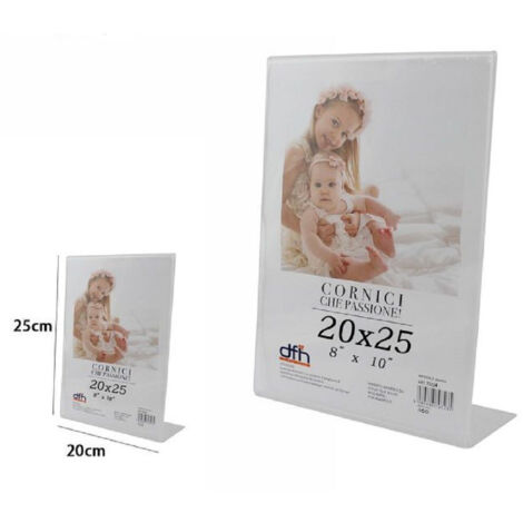 TRADE SHOP - Cornice Portafoto Porta Foto Fotografie Acrilico Verticale Stand 20 X 25cm 70324 -
