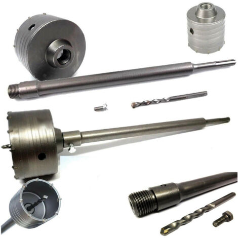 Trade Shop - Cortadora De Machos De Pared De 30 Mm A 130 Mm Con Varilla De 65 Cm Sds Máx. -